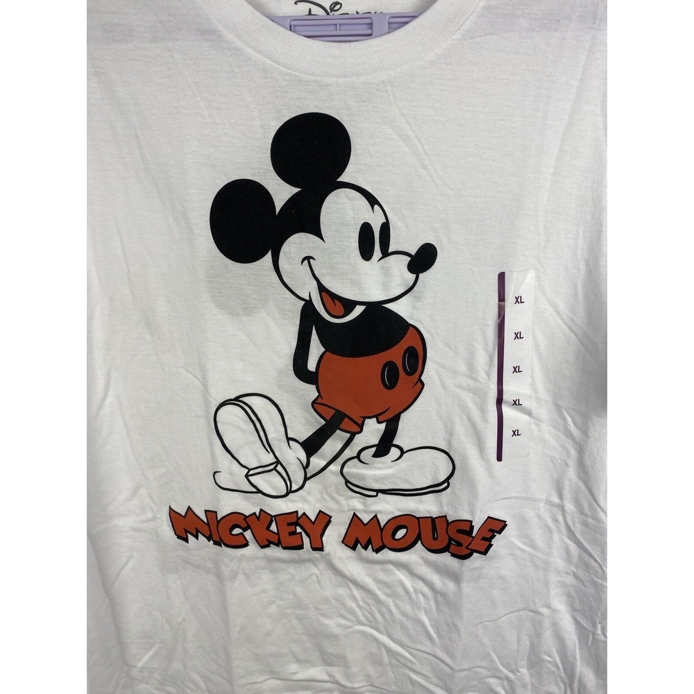 Mickey Mouse White Tshirt XL Graphics New Kidcore Grandmacore Skater‎  Preppy